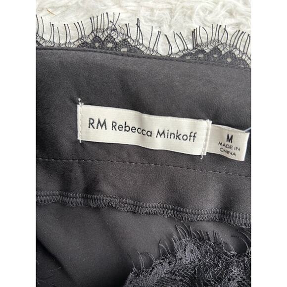 Rebecca Minkoff Black Lace Trim Midi Slip Dress Size Medium - Picture 12 of 14